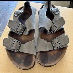 Birkenstock Gray Suede Sandals